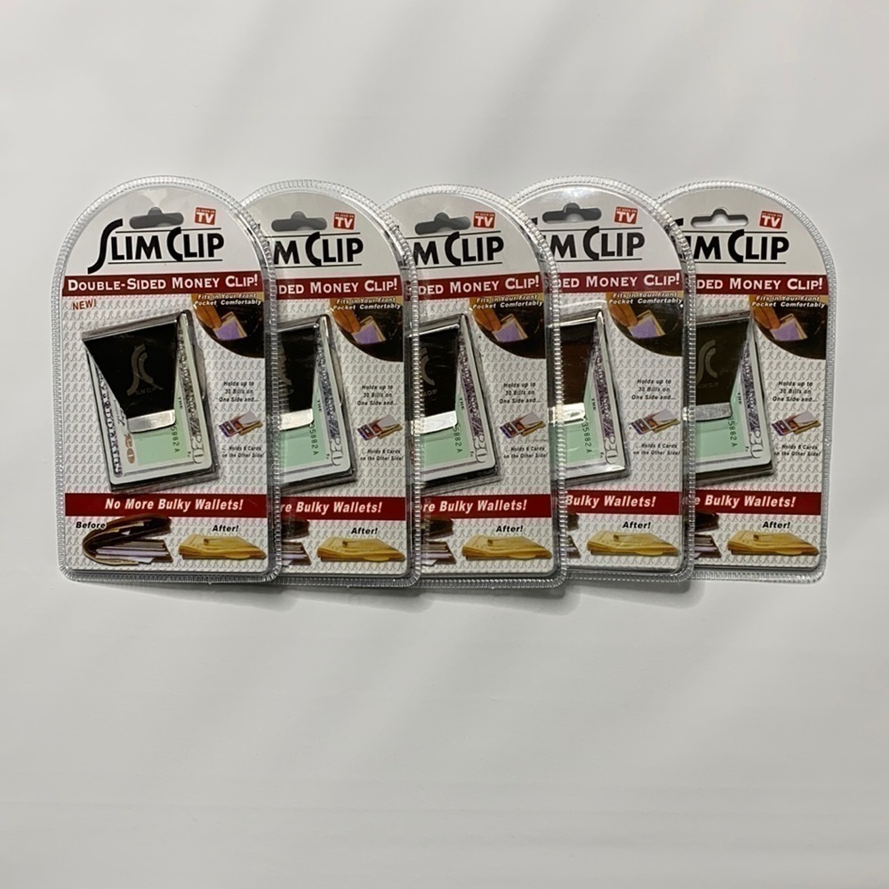 Slim Clip Double Sided Money Clips Bundle (5)